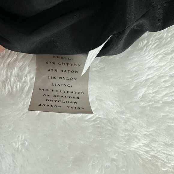 Ann Taylor Women's 8 Quilted Double Zipper Mini Skirt Black Dark Academia Office - Picture 6 of 8